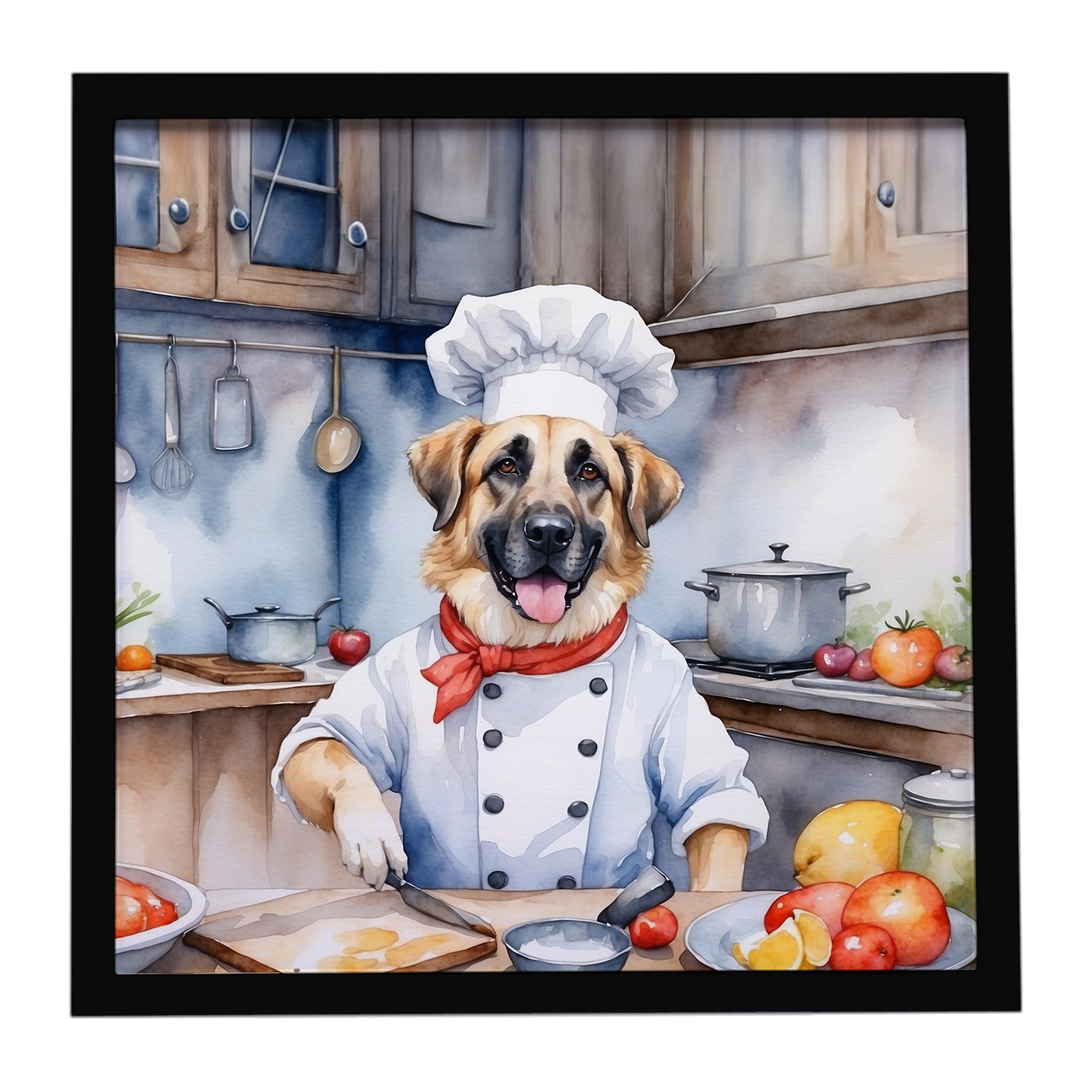 Caroline's Treasures Anatolian Shepherd The Chef Framed Metal Print