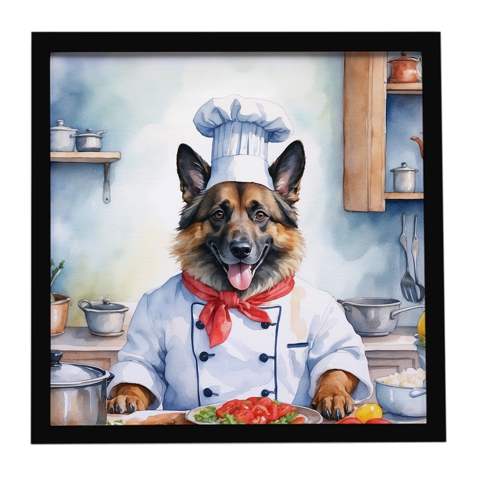 Caroline's Treasures Belgian Tervuren The Chef Framed Metal Print