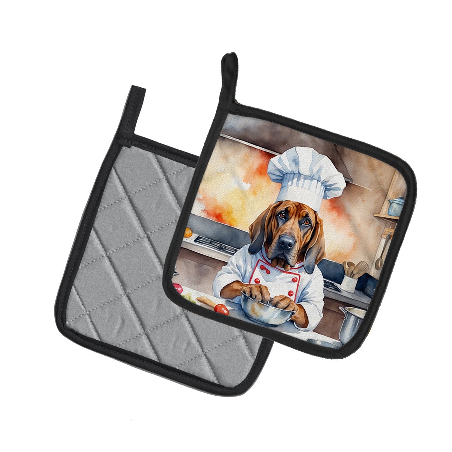 Bloodhound The Chef Pair of Pot Holders