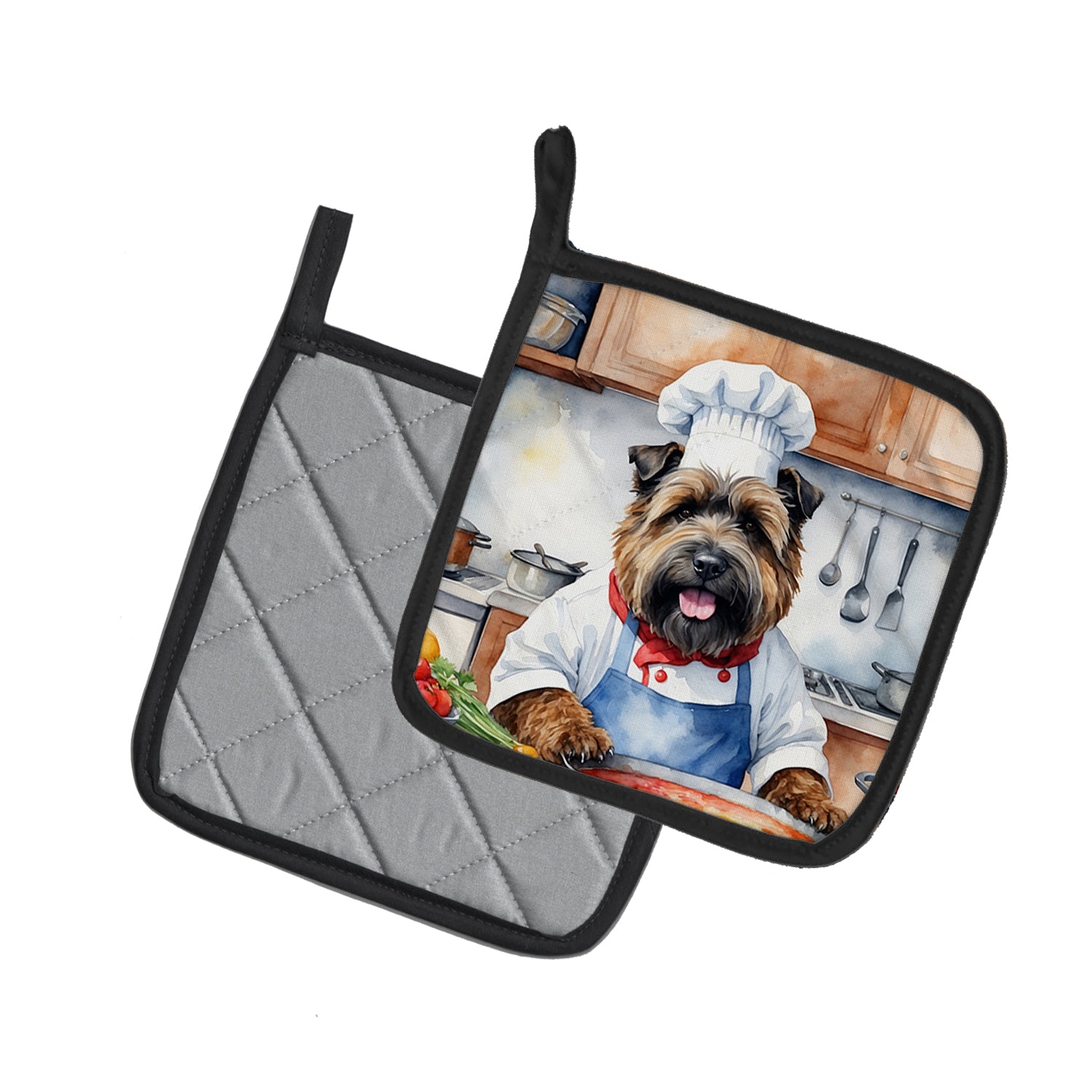 Buy this Bouvier des Flandres The Chef Pair of Pot Holders