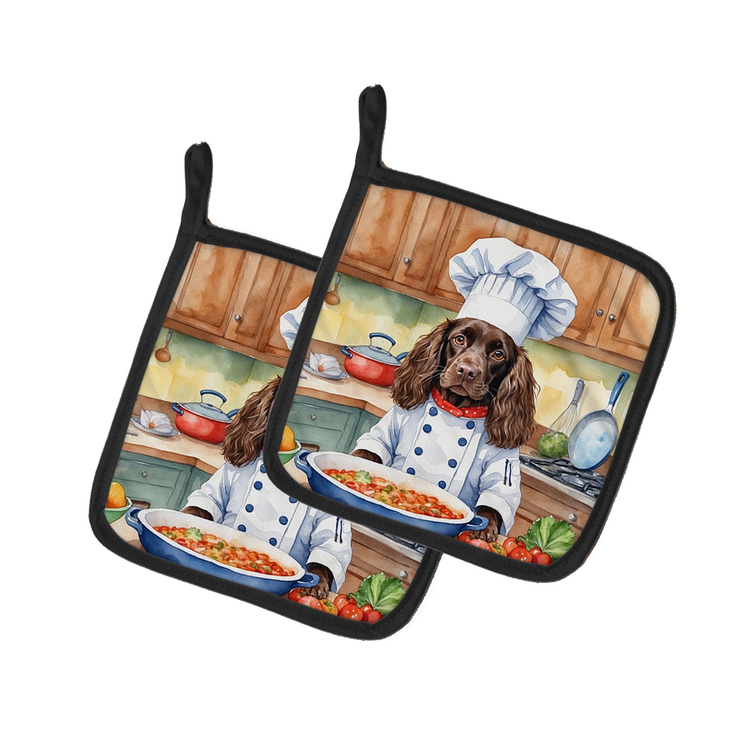 Buy this Boykin Spaniel The Chef Pair of Pot Holders