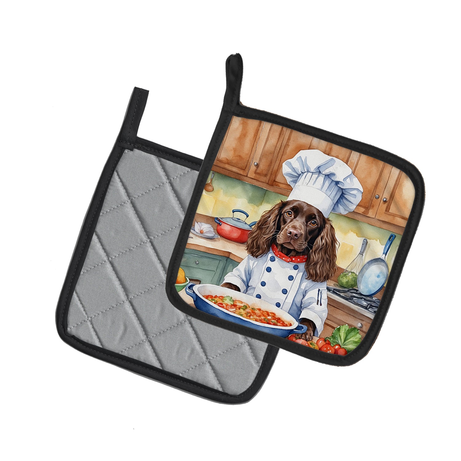 Buy this Boykin Spaniel The Chef Pair of Pot Holders