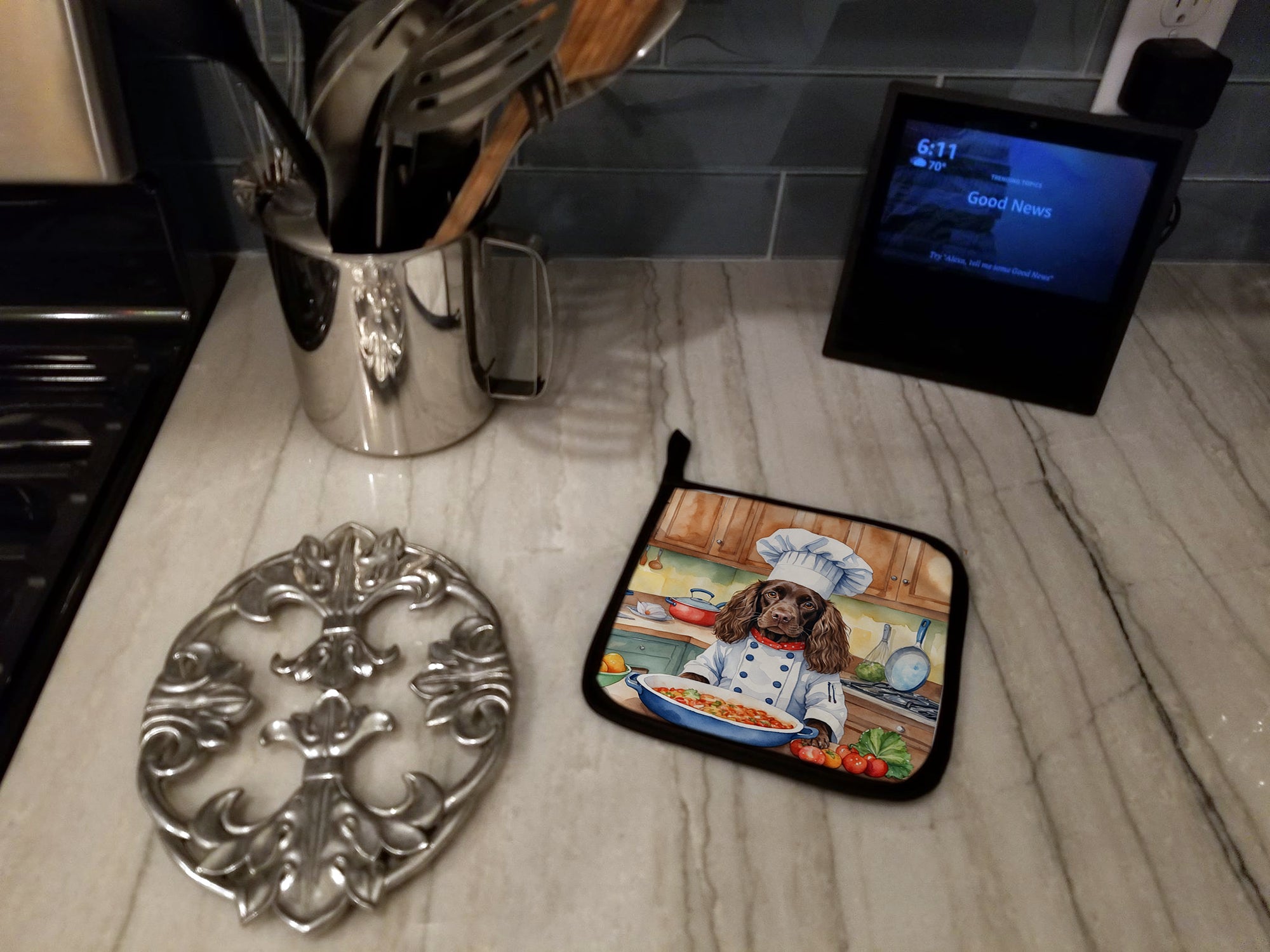 Boykin Spaniel The Chef Pair of Pot Holders