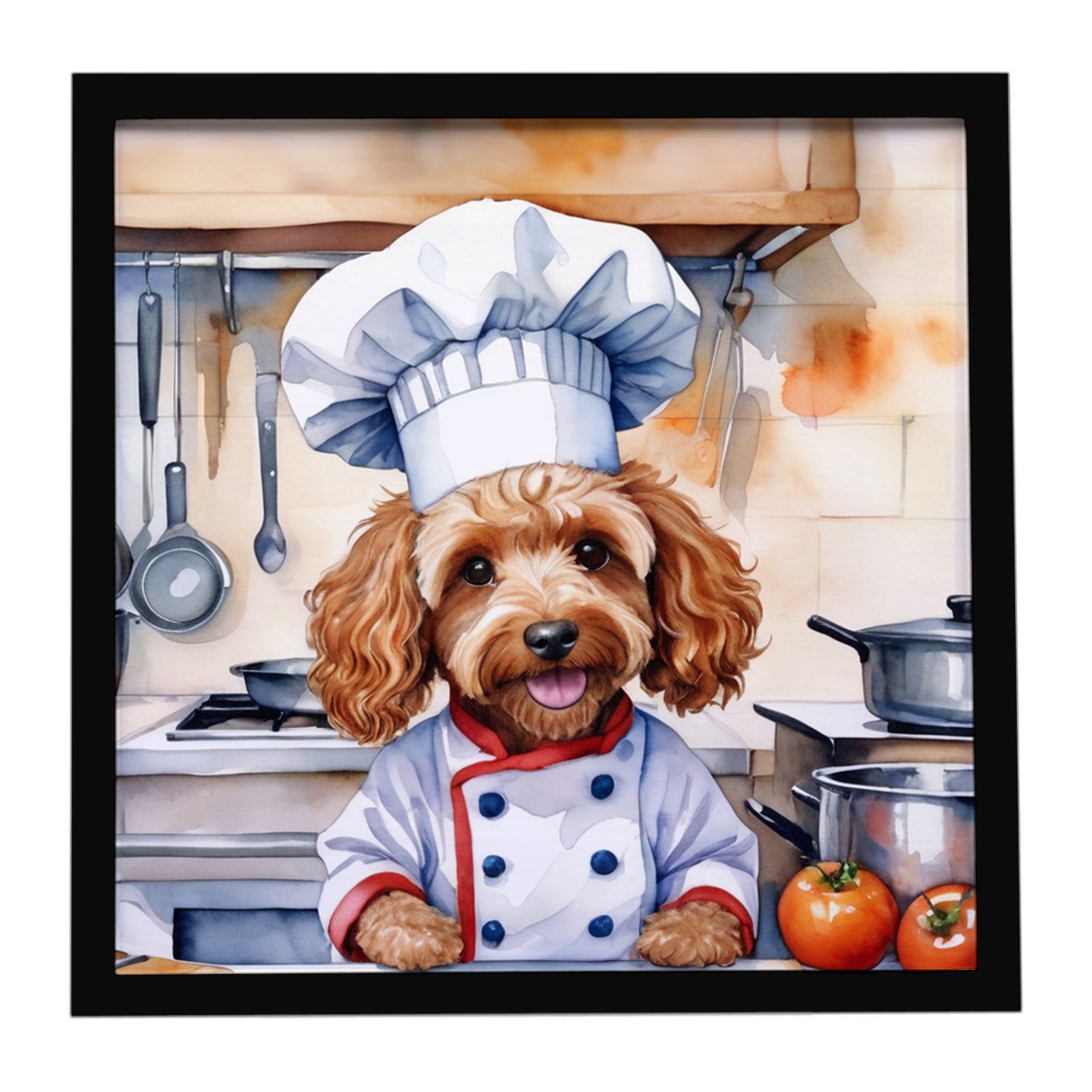Caroline's Treasures Cockapoo The Chef Framed Metal Print