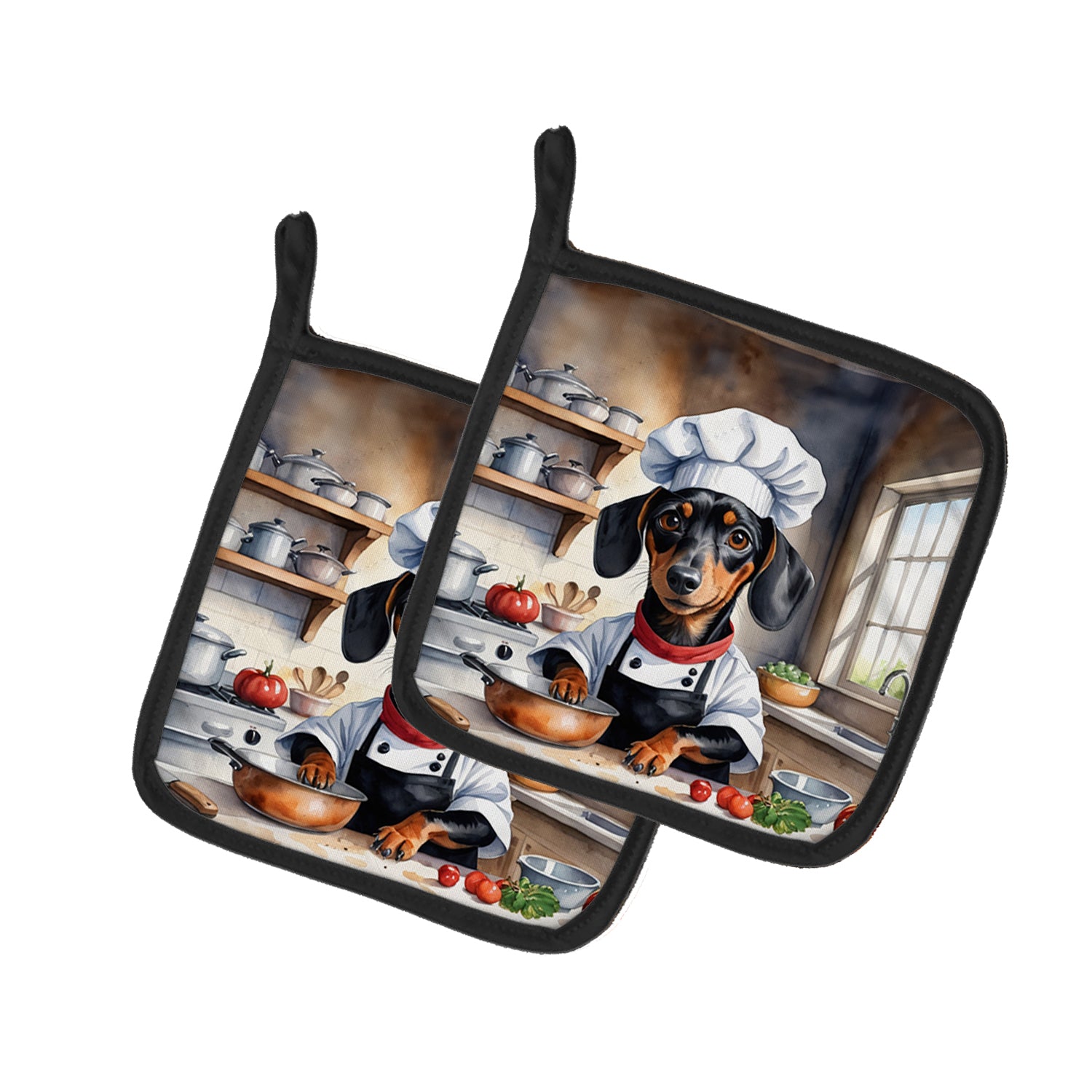 Buy this Dachshund The Chef Pair of Pot Holders