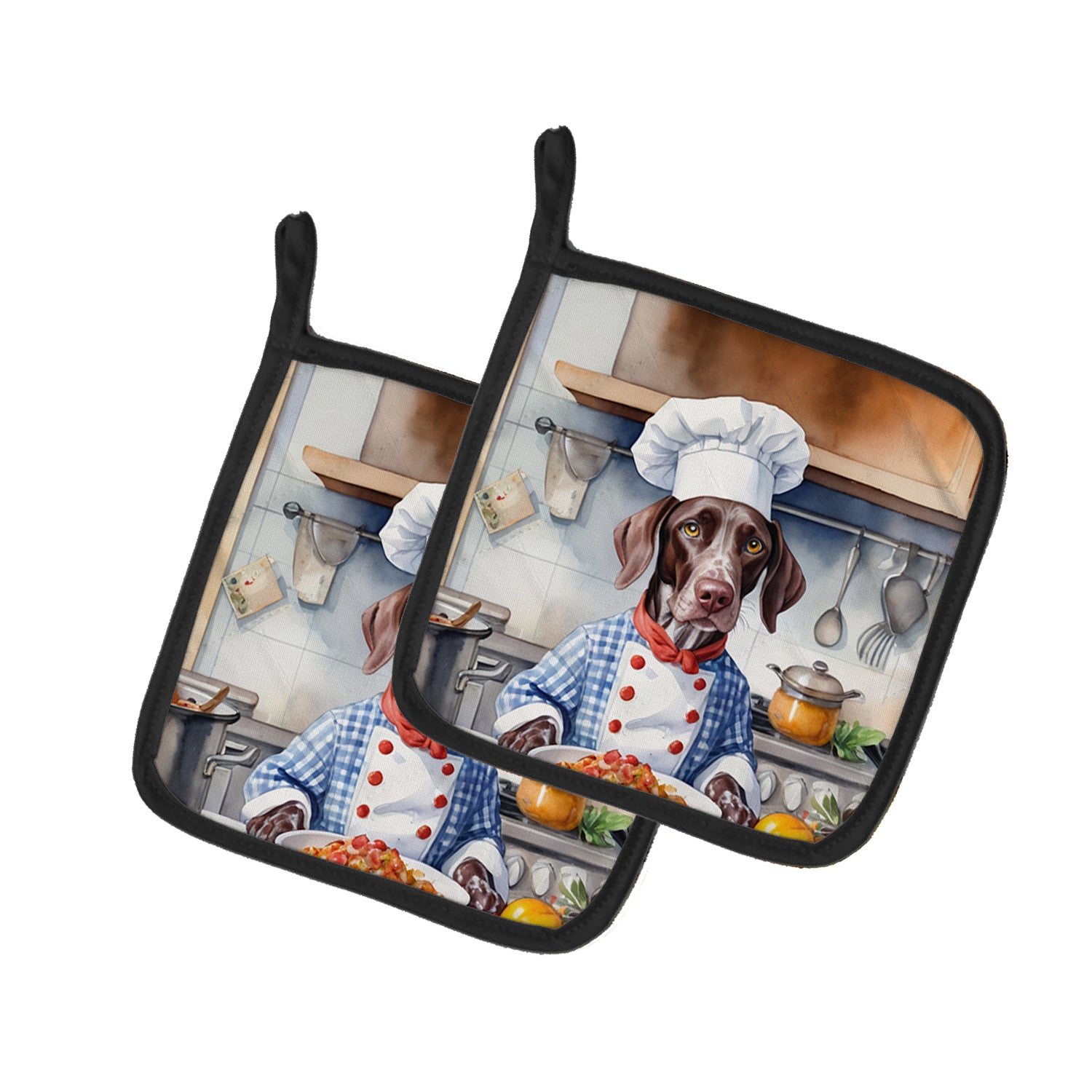 Buy this German Shorthaired Pointer The Chef Pair of Pot Holders