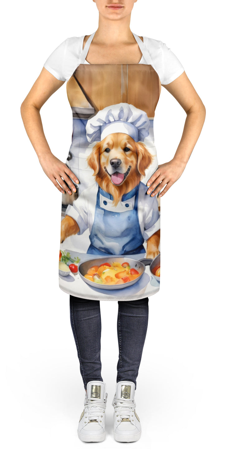Caroline's Treasures Golden Retriever The Chef Apron – Artist-Designed Kitchen, BBQ & Craft Apron