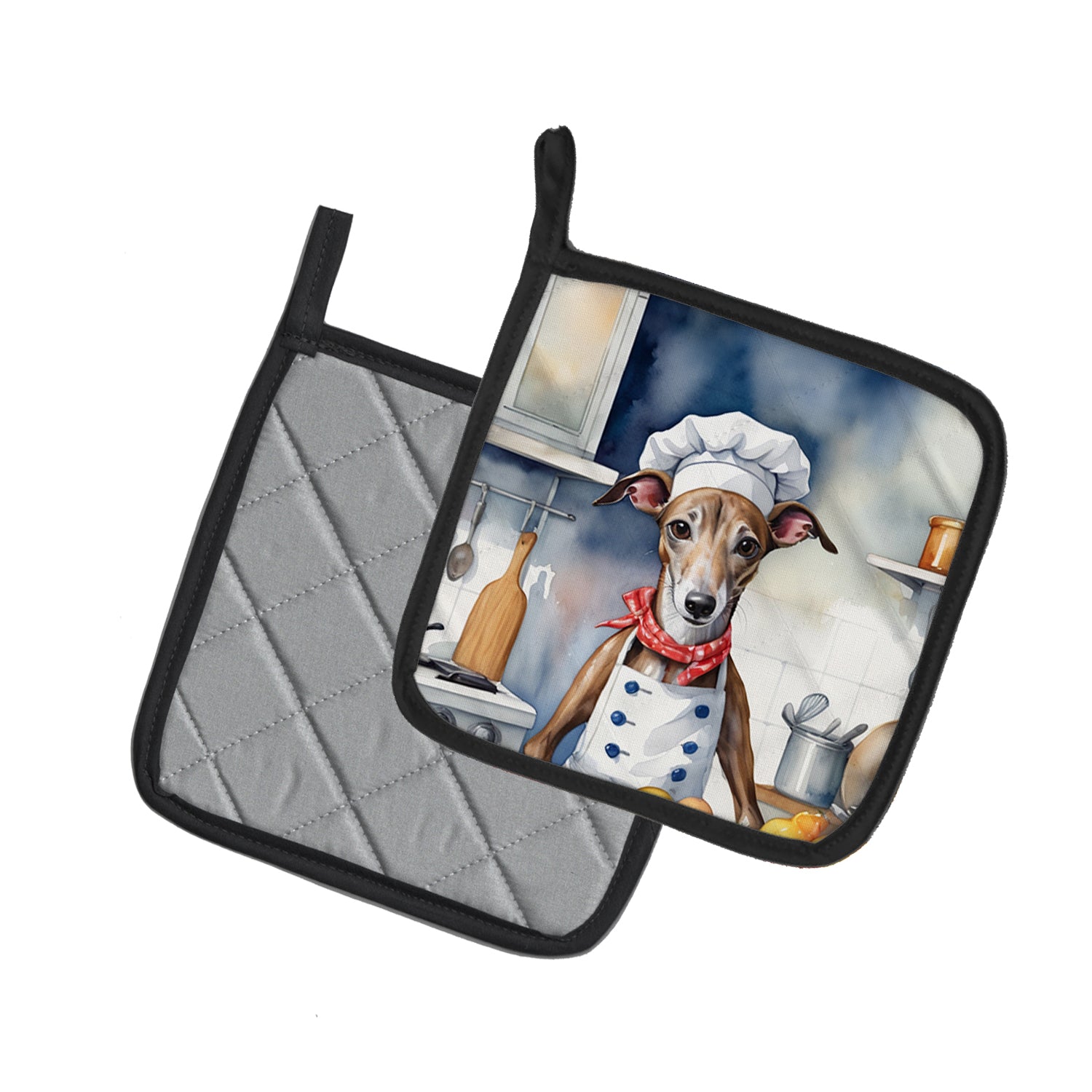 Buy this Greyhound The Chef Pair of Pot Holders
