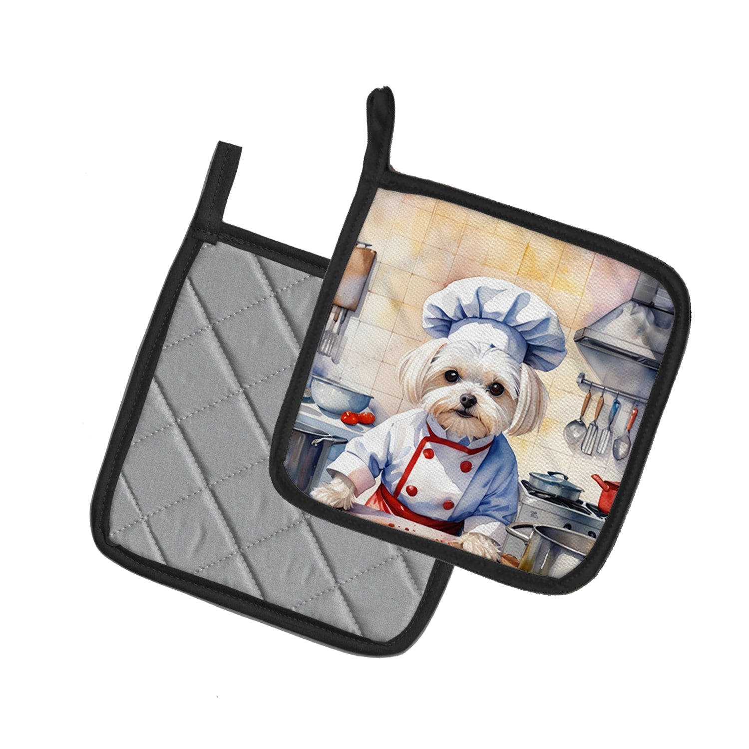 Buy this Maltese The Chef Pair of Pot Holders