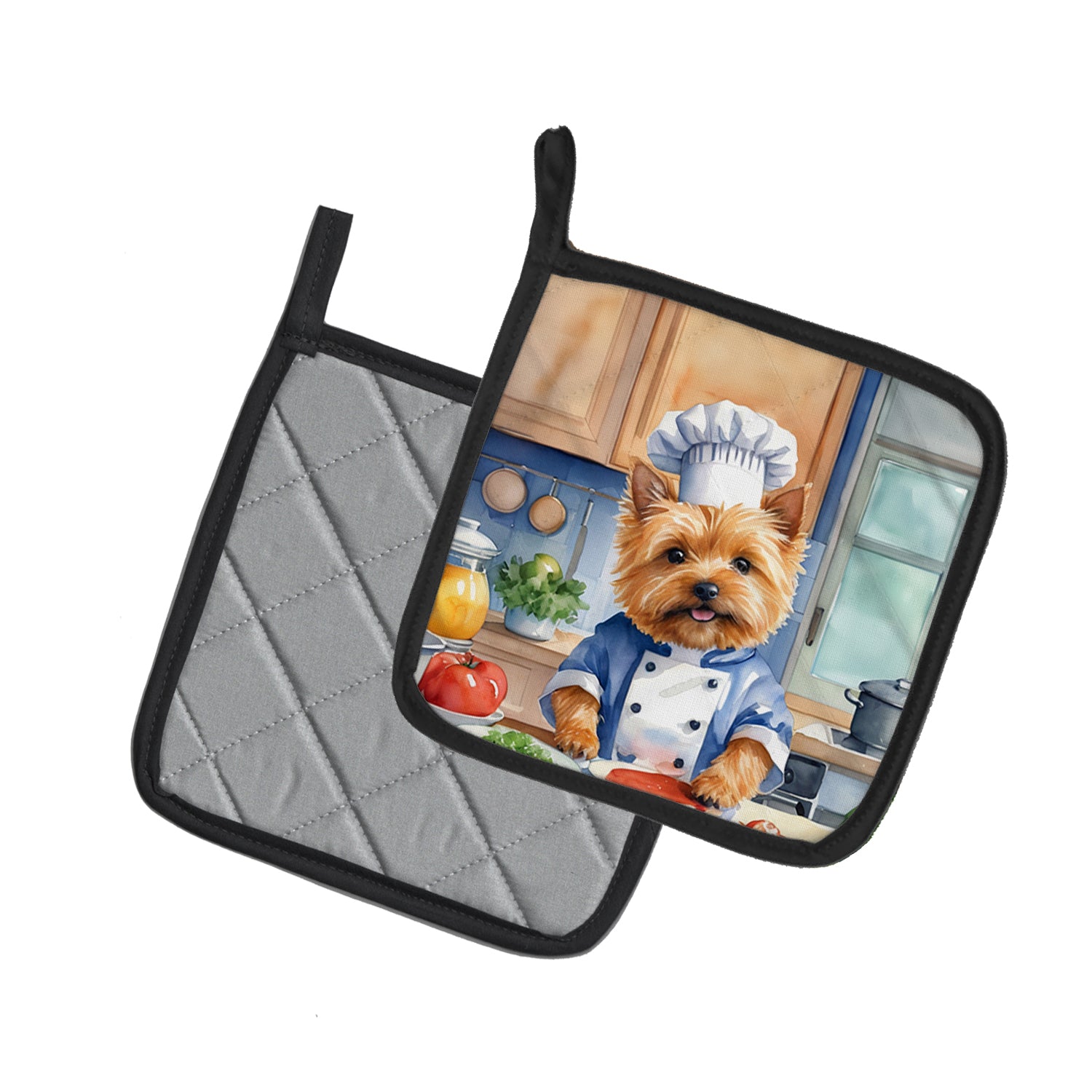 Norwich Terrier The Chef Pair of Pot Holders