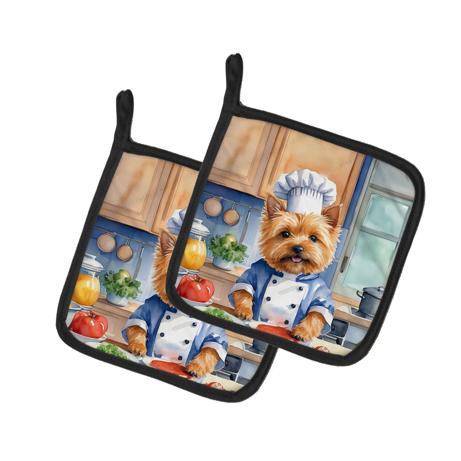 Buy this Norwich Terrier The Chef Pair of Pot Holders