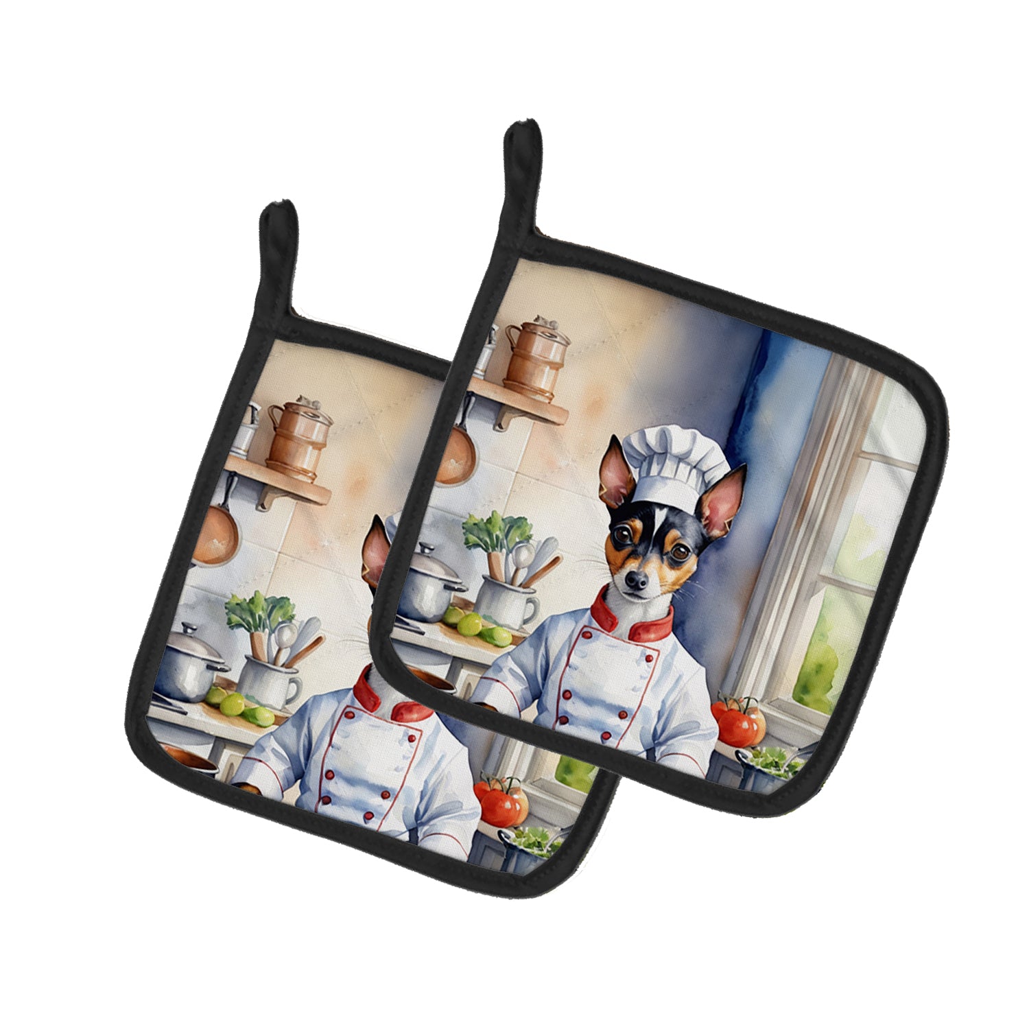 Buy this Rat Terrier The Chef Pair of Pot Holders