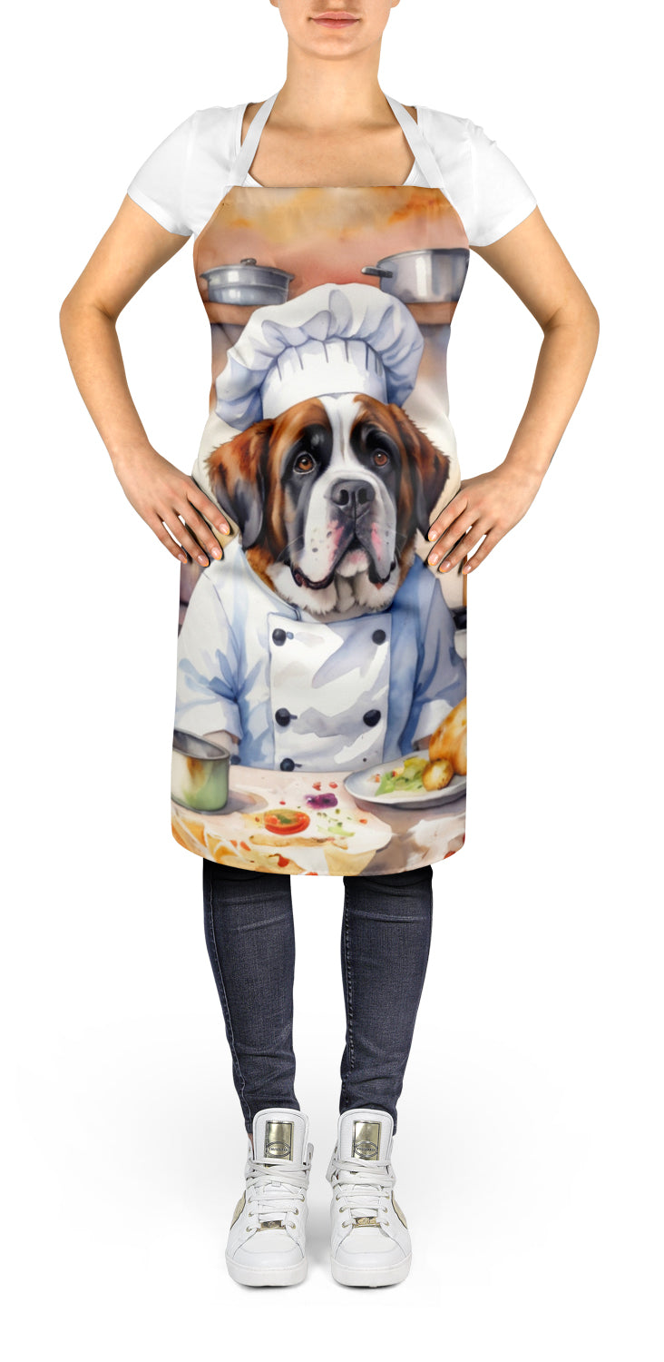 Caroline's Treasures Saint Bernard The Chef Apron – Artist-Designed Kitchen, BBQ & Craft Apron