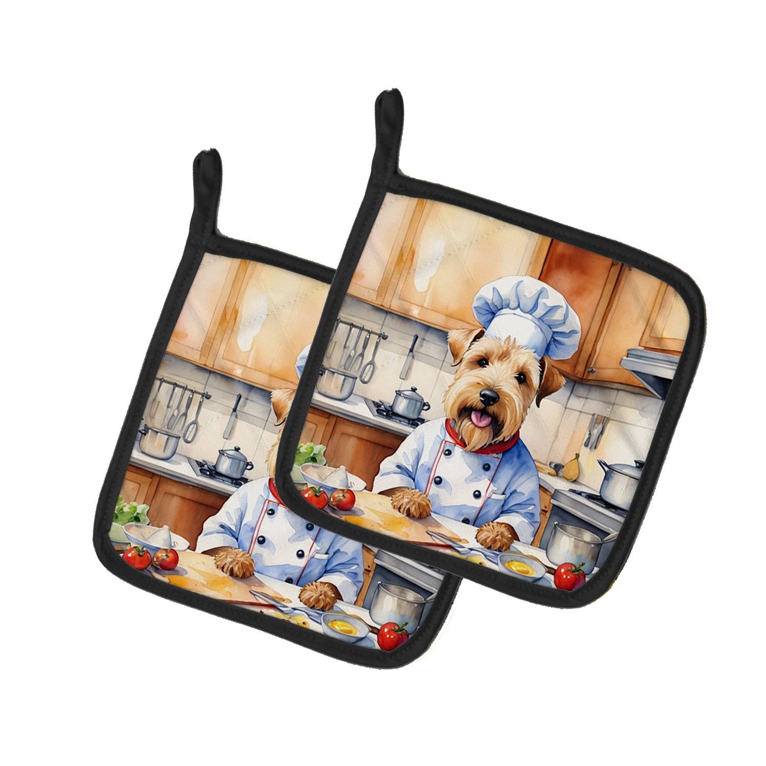 Buy this Wheaten Terrier The Chef Pair of Pot Holders