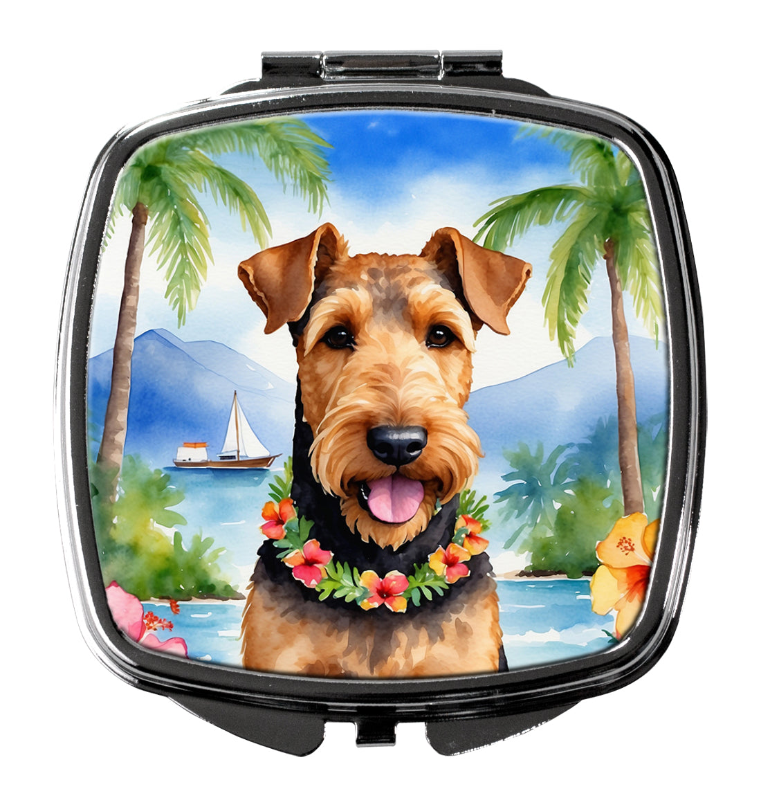 Buy this Airedale Terrier Luau Compact Mirror