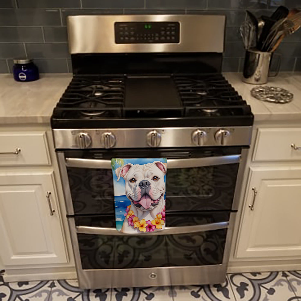 American Bulldog Luau Kitchen Towel
