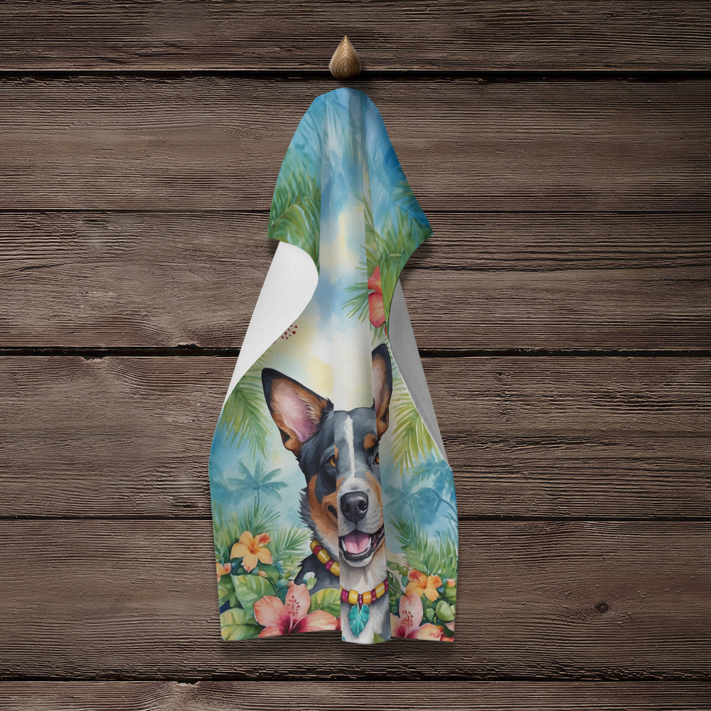 Australian Cattle Dog Luau Kitchen Towel