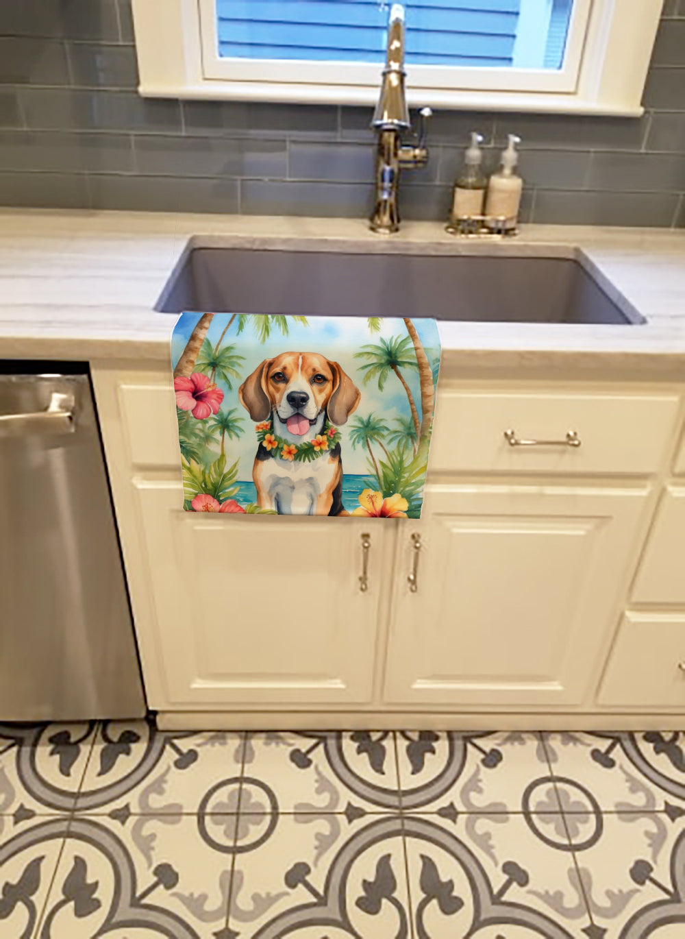 Buy this Beagle Luau Kitchen Towel