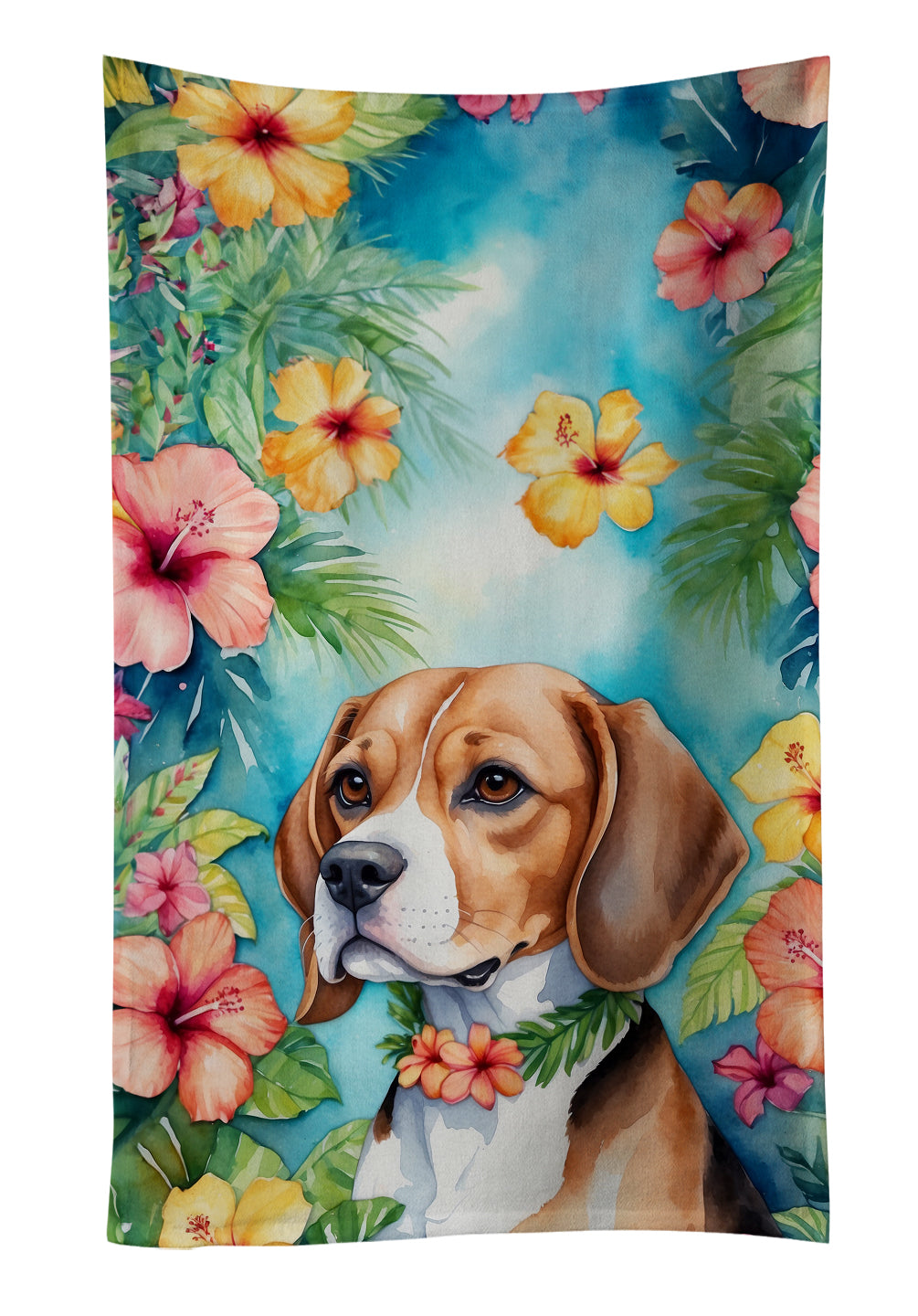 Buy this Beagle Luau Kitchen Towel
