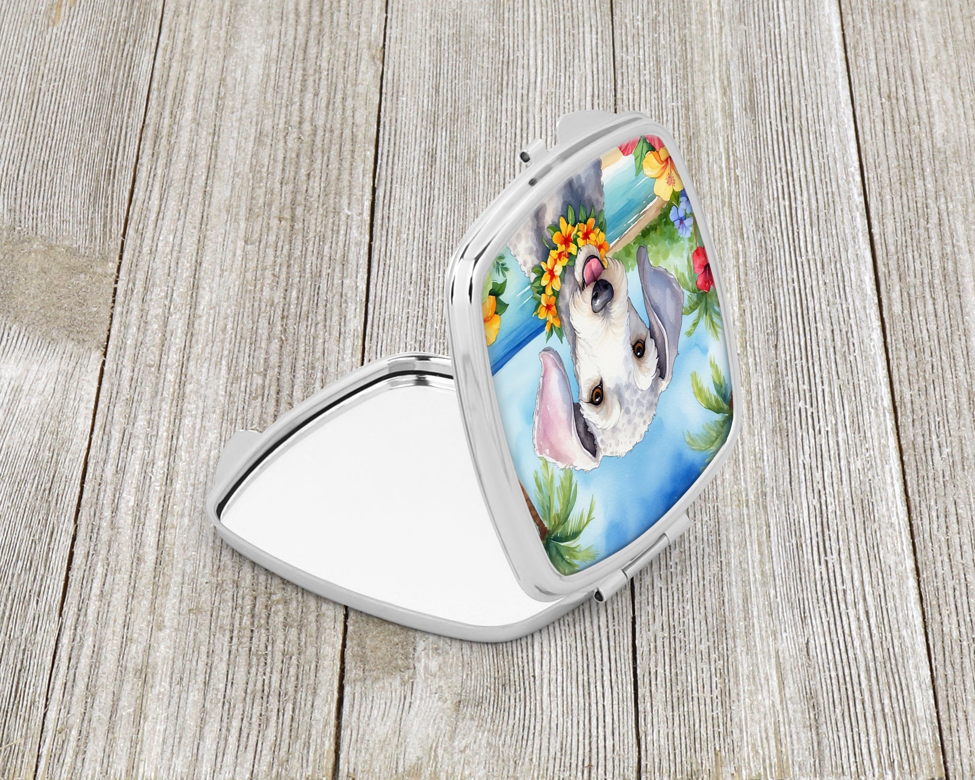 Buy this Bedlington Terrier Luau Compact Mirror