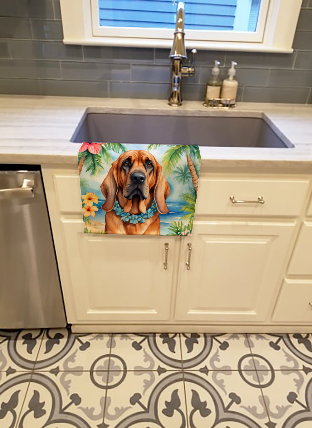 Bloodhound Luau Kitchen Towel