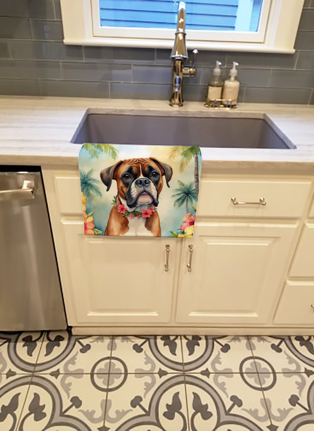 Boxer Luau Kitchen Towel
