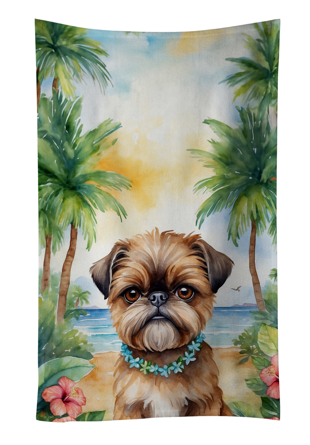Buy this Brussels Griffon Luau Kitchen Towel