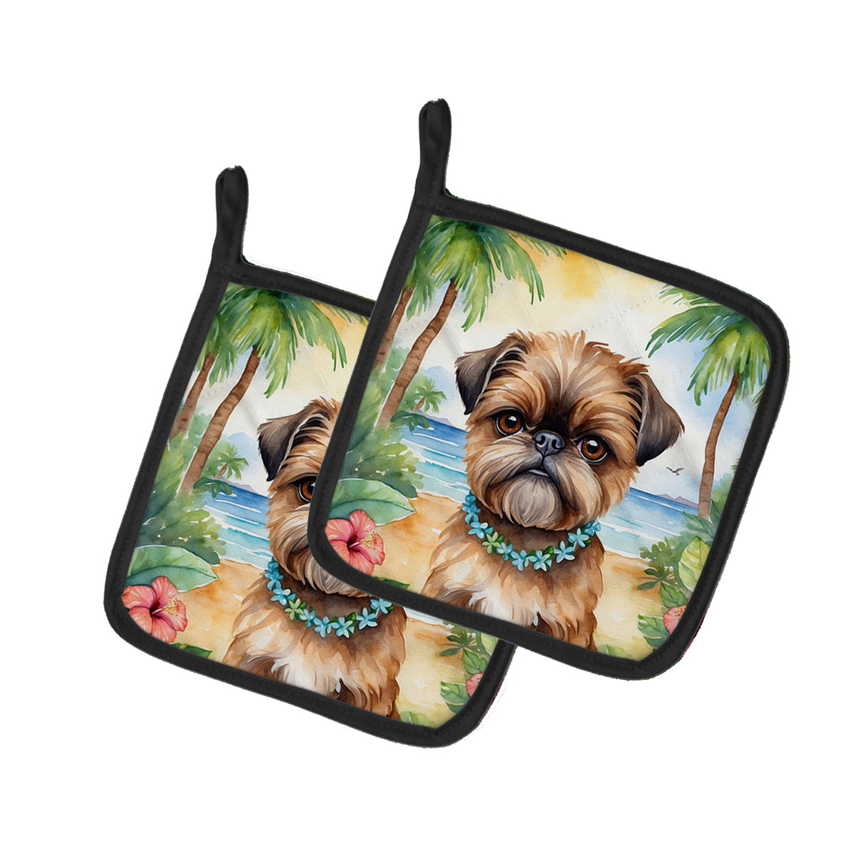 Buy this Brussels Griffon Luau Pair of Pot Holders