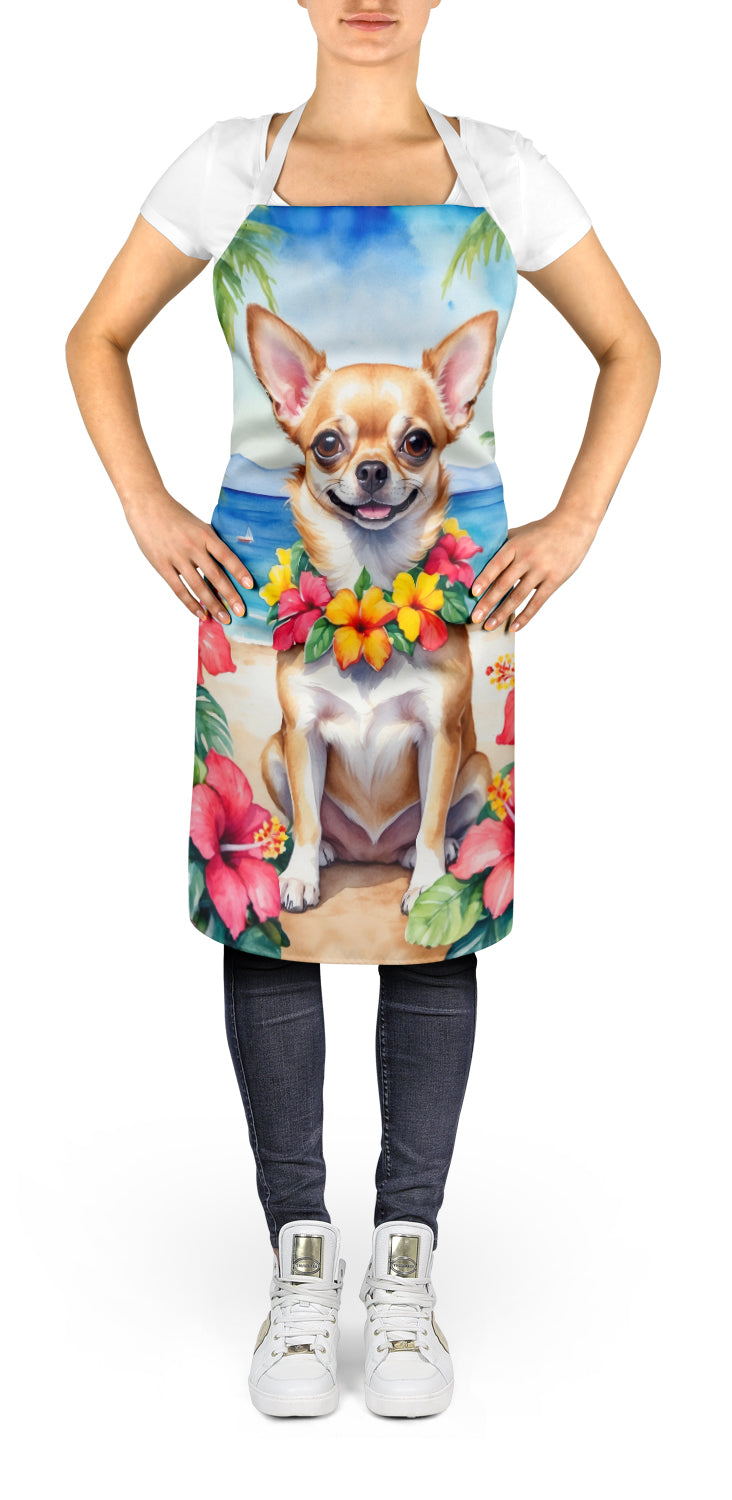 Caroline's Treasures Chihuahua Luau Apron – Artist-Designed Kitchen, BBQ & Craft Apron