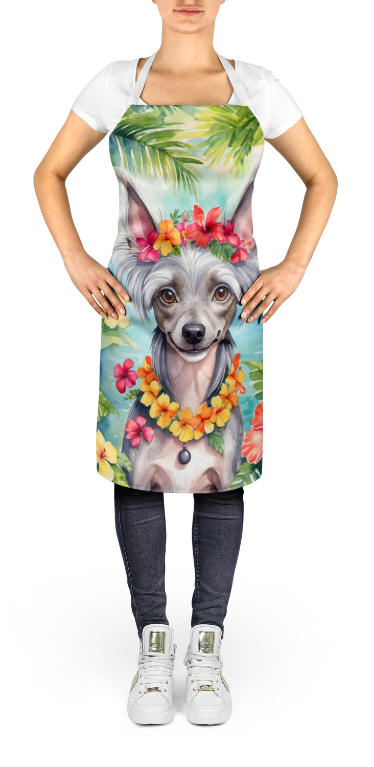 Caroline's Treasures Chinese Crested Luau Apron – Artist-Designed Kitchen, BBQ & Craft Apron