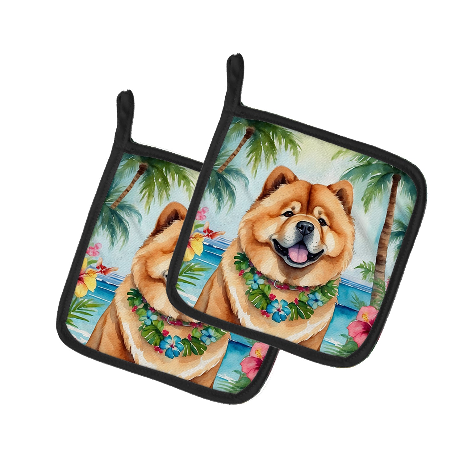 Buy this Chow Chow Luau Pair of Pot Holders