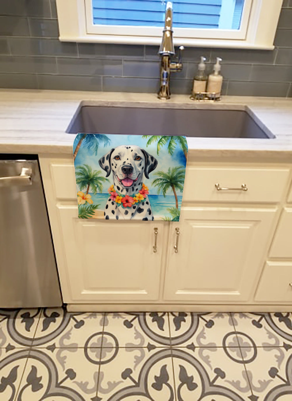 Dalmatian Luau Kitchen Towel