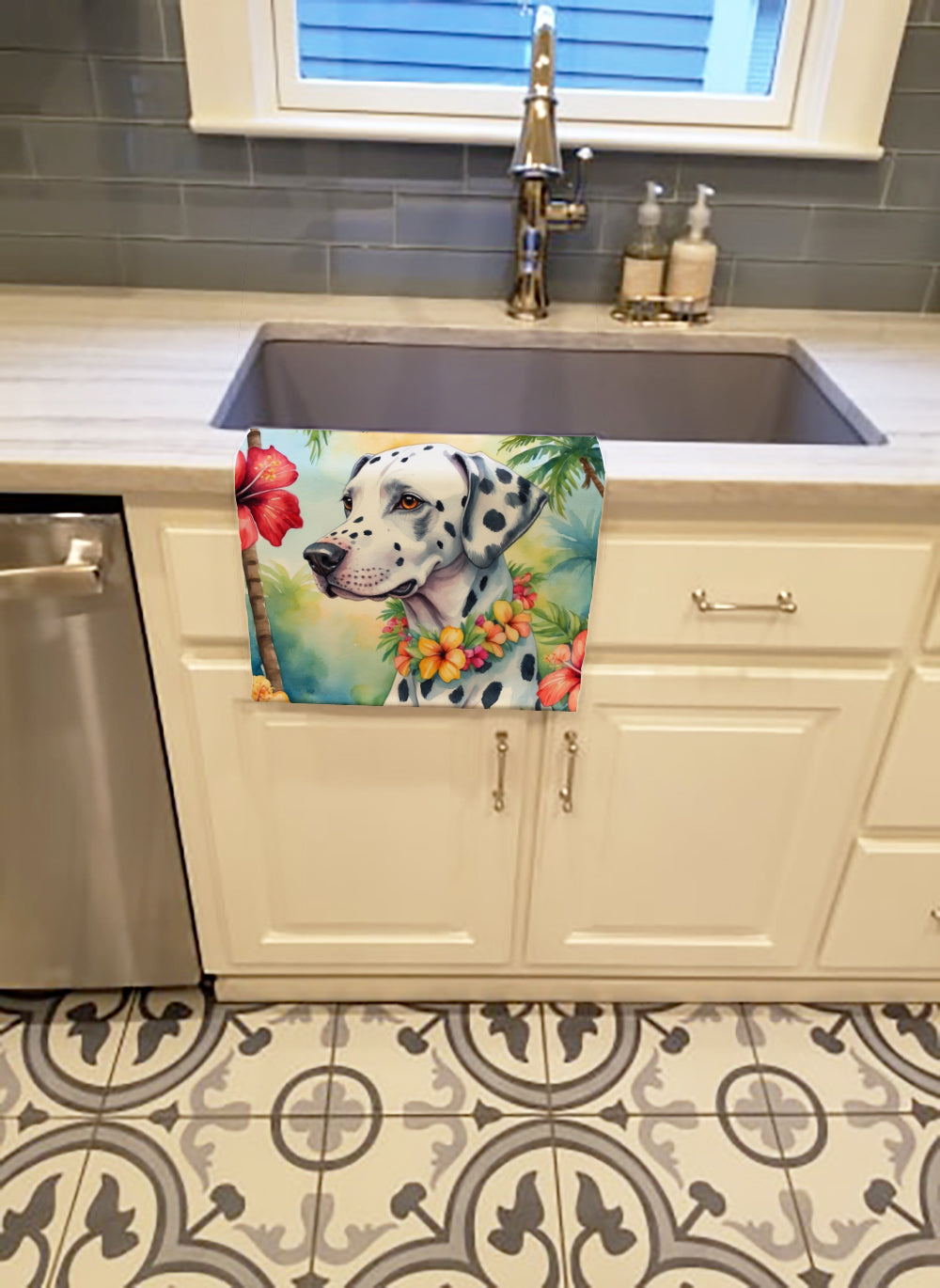 Dalmatian Luau Kitchen Towel
