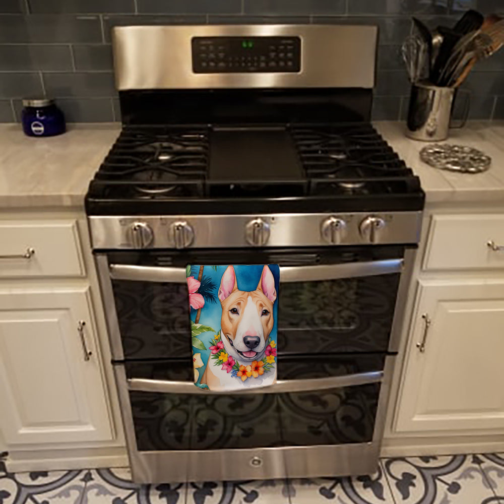 English Bull Terrier Luau Kitchen Towel
