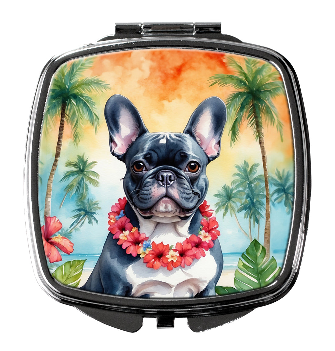 Buy this French Bulldog Luau Compact Mirror