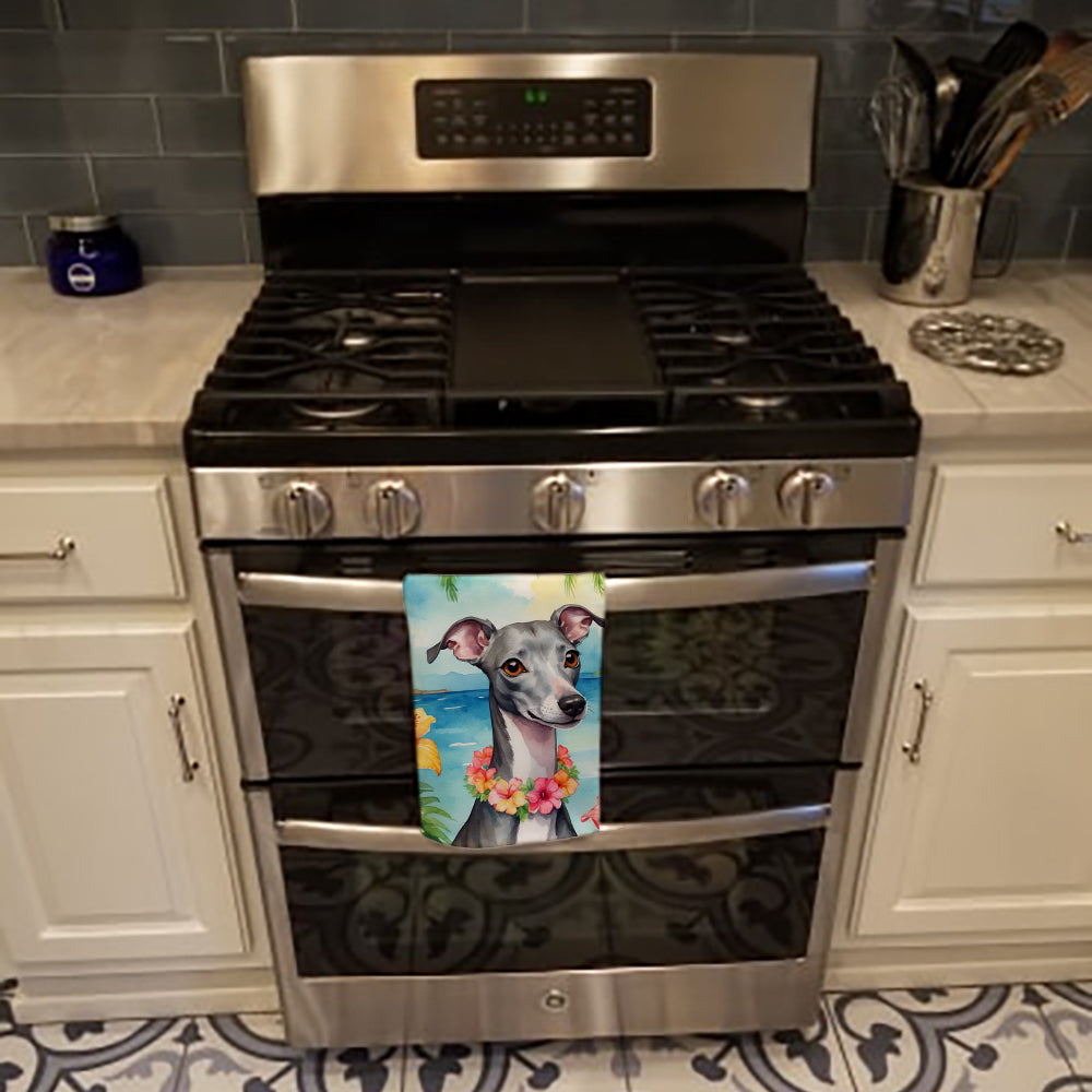 Italian Greyhound Luau Kitchen Towel
