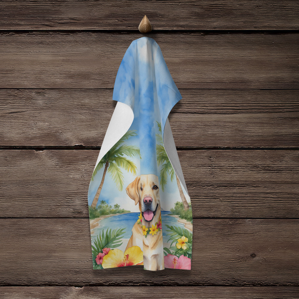 Yellow Labrador Retriever Luau Kitchen Towel
