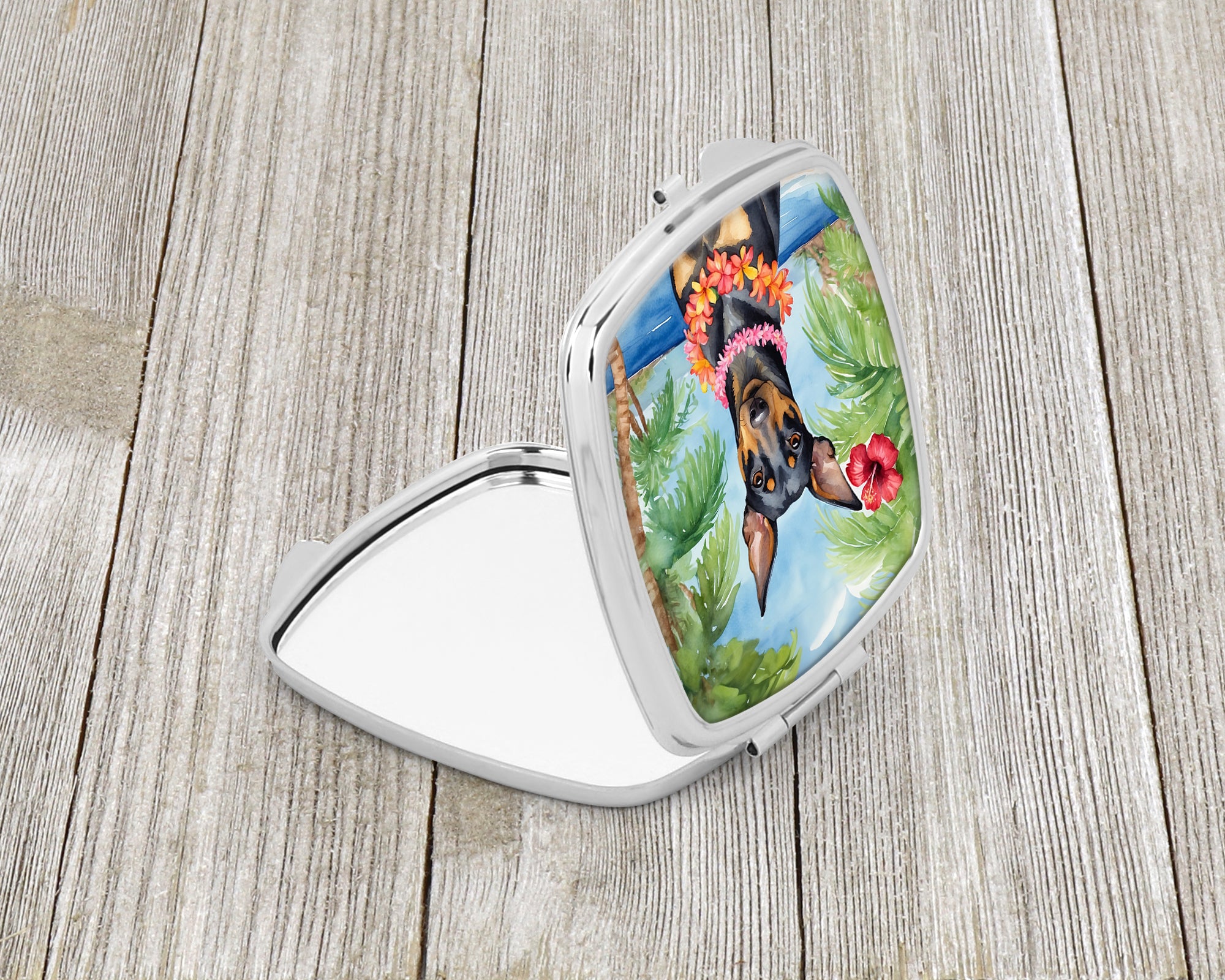 Buy this Manchester Terrier Luau Compact Mirror