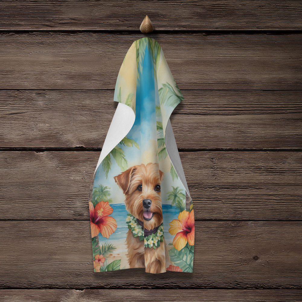 Norfolk Terrier Luau Kitchen Towel