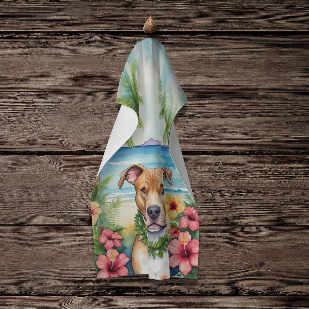 Pit Bull Terrier Luau Kitchen Towel