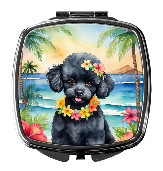 Buy this Black Poodle Luau Compact Mirror