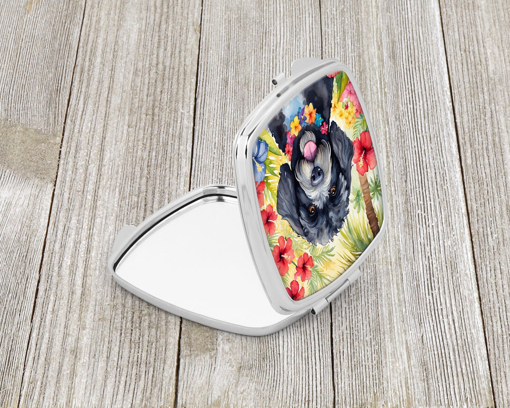 Buy this Portuguese Water Dog Luau Compact Mirror