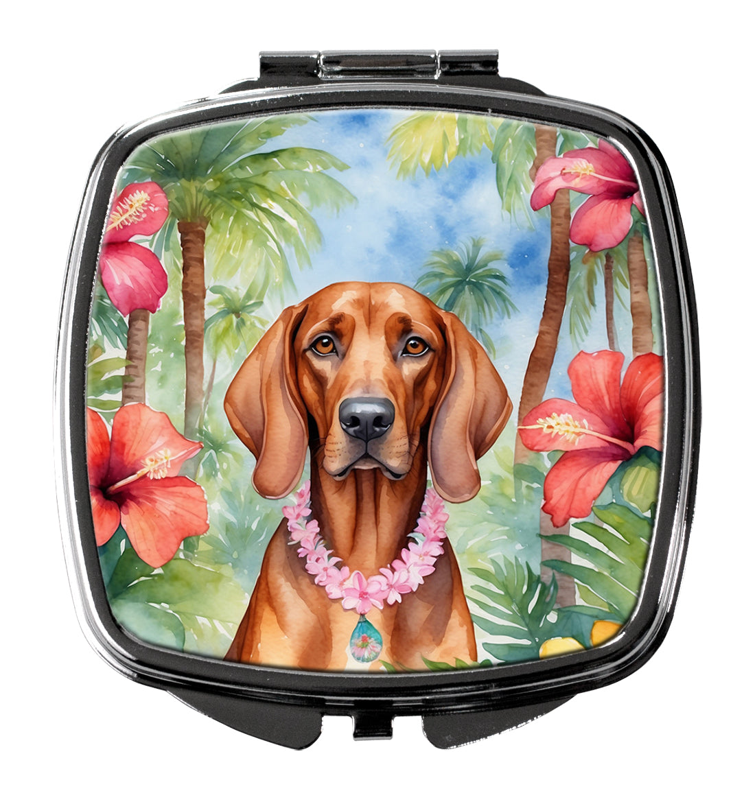 Buy this Redbone Coonhound Luau Compact Mirror