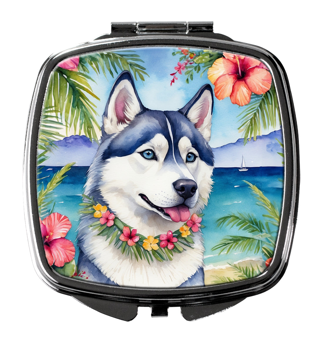 Buy this Siberian Husky Luau Compact Mirror