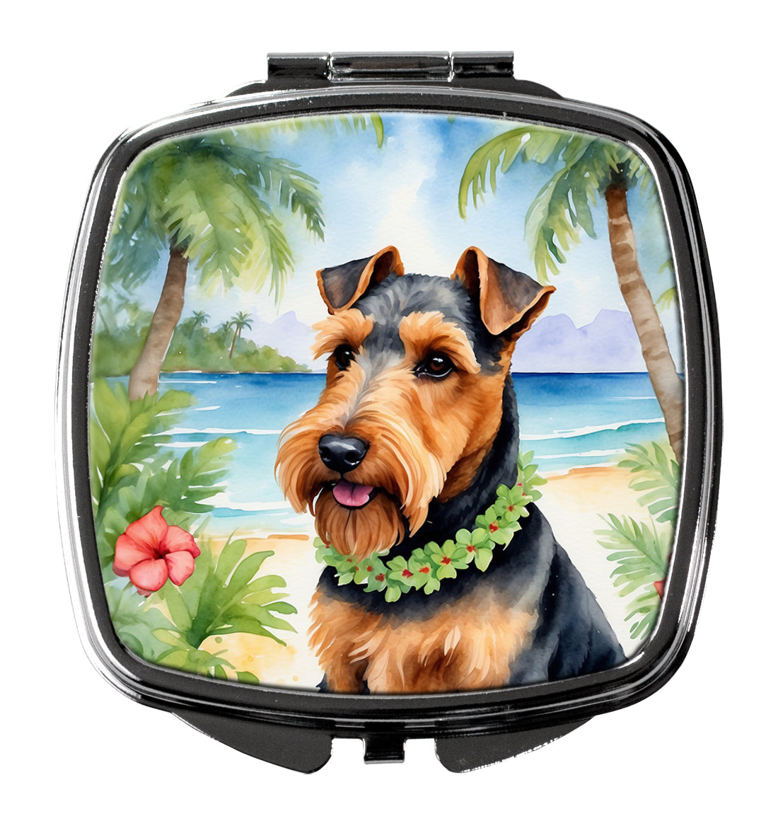 Buy this Welsh Terrier Luau Compact Mirror
