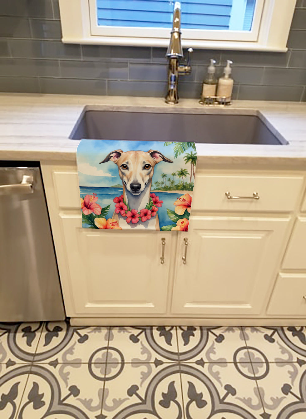 Whippet Luau Kitchen Towel