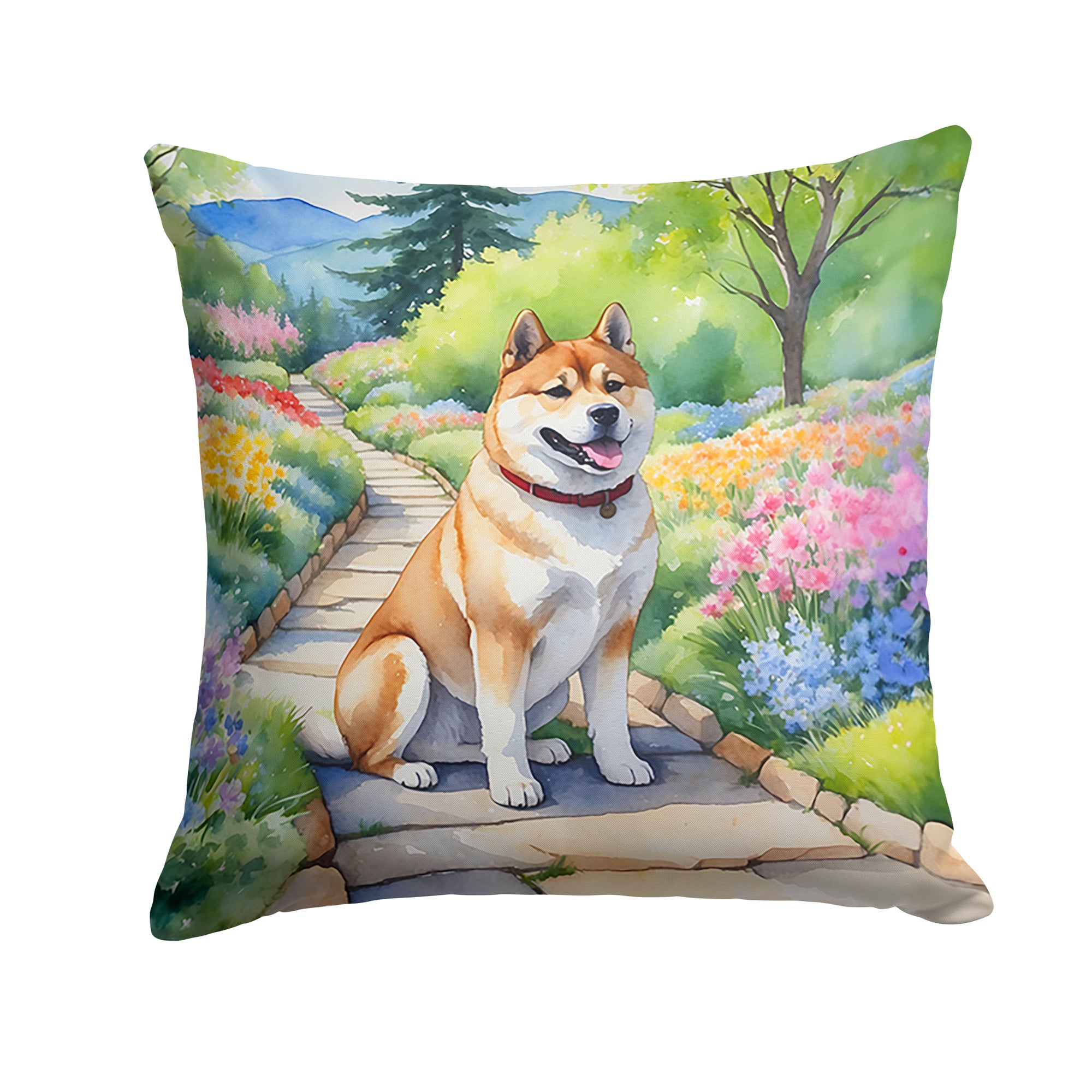 Buy this Akita Spring Garden Throw Pillow