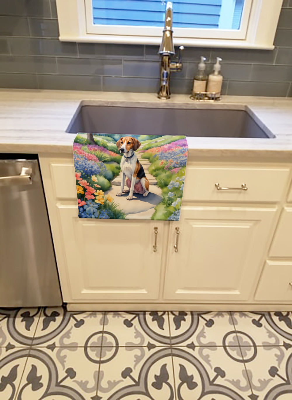 Buy this American Foxhound Spring Garden Kitchen Towel