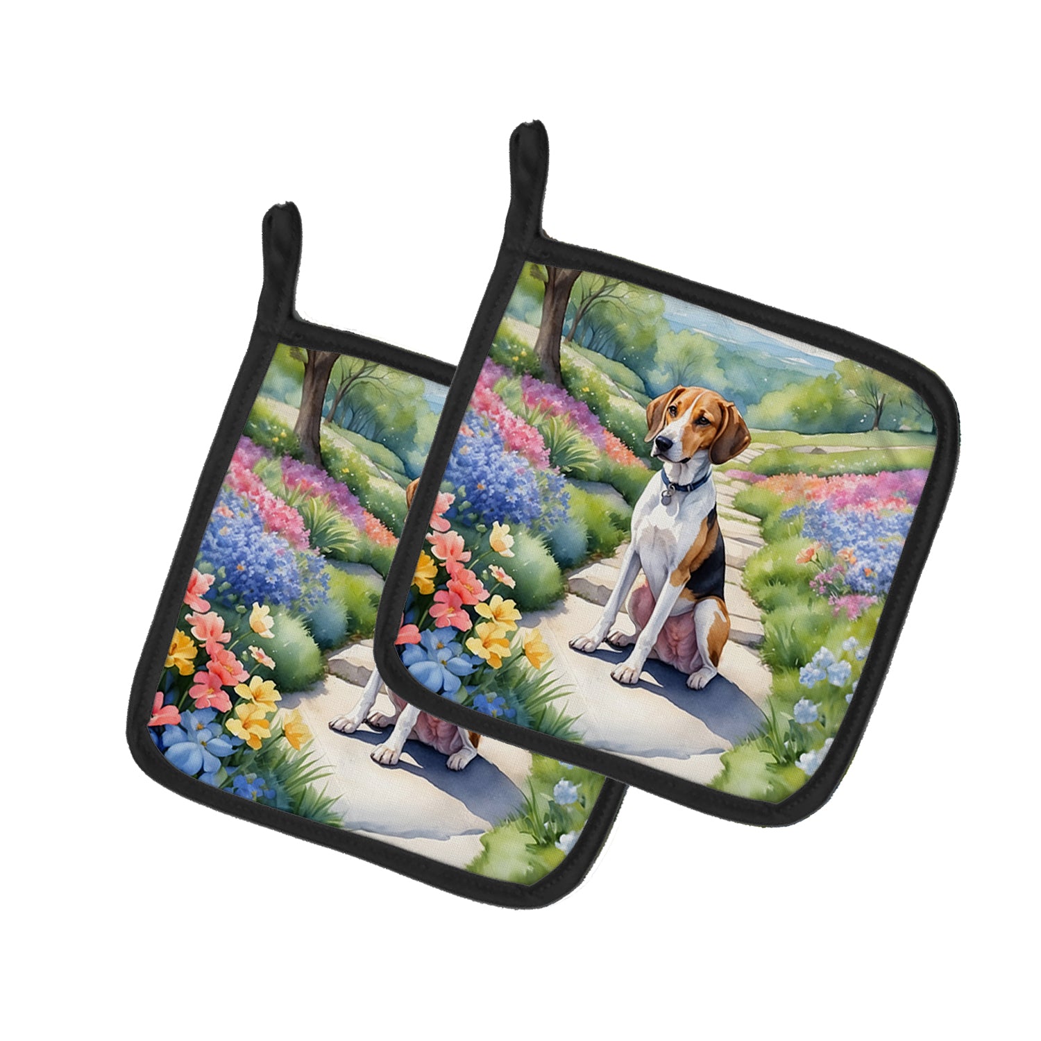 Buy this American Foxhound Spring Garden Pair of Pot Holders