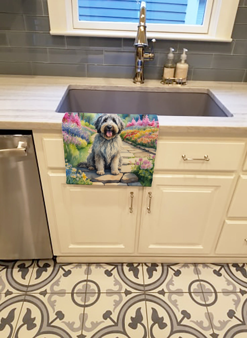 Buy this Bergamasco Sheepdog Spring Path Kitchen Towel
